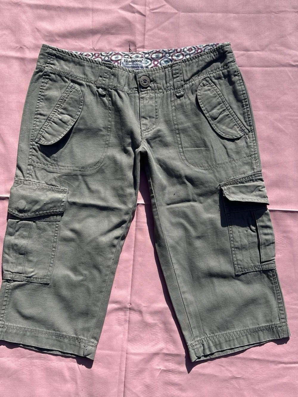 y2k low rise Cargo capri pants